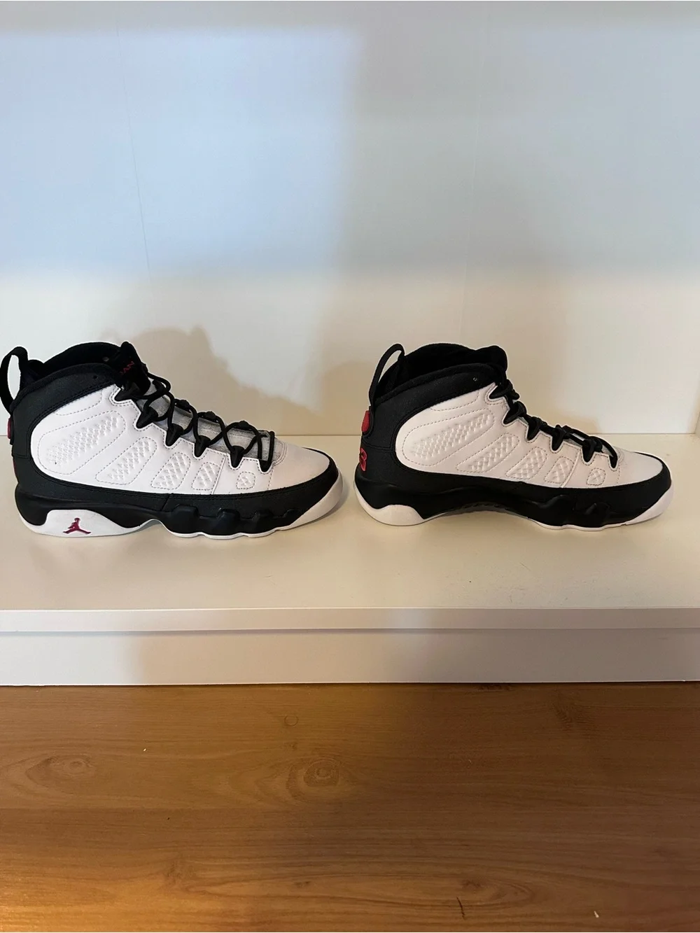 Air Jordan 9 Retro OG Space Jam 2016 in boys 4.5Y White and Black Sneakers